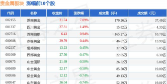 湖南黄金股票12月10日主力资金净流入2196.49万元